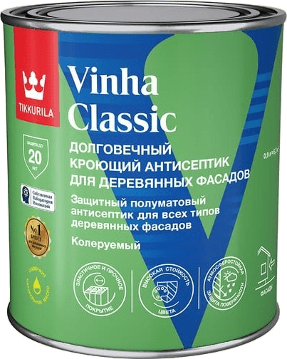 VINHA CLASSIC кроющая защита для деревянных фасадов