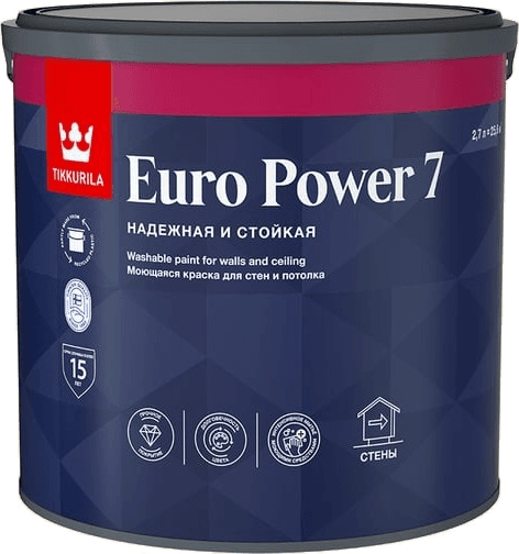 EURO POWER 7 A краска интерьерная стойкая к мытью